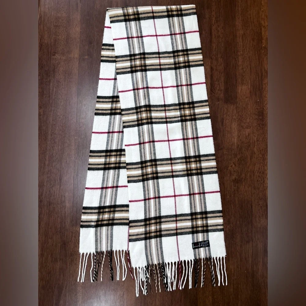 Men’s Classic Plaid Scarf 65”X 11.5” Super soft hand feel Made in Germany